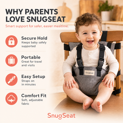 SnugSeat™ – Keep Baby Safe & Secure in Any Chair
